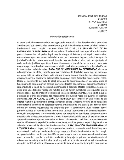 Pdf Disertaci N Tercer Corte