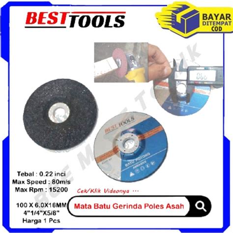 Jual Mata Batu Gerinda Besi Poles 4 Inch 0 22 Inch Mata Gurinda Potong