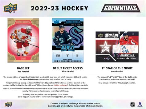 Upper Deck Credentials Hockey Hobby Box Cloutsnchara