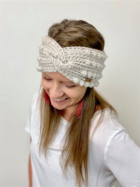 Boho Bobble Twist Headband Crochet Pattern