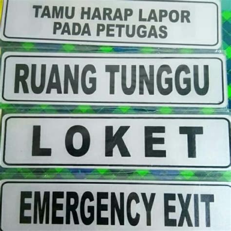 Jual Sign Tanda Nama Tulisan Gambar Loket Tamu Kota Surabaya