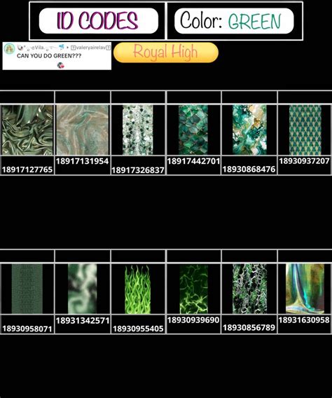 Green Id Patterns In Royale High Journal Ideas Pattern Decal