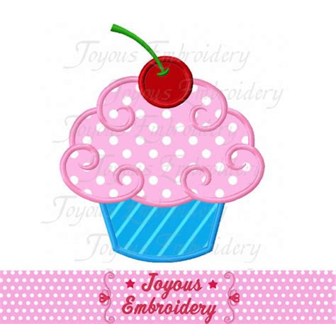 Cupcake Applique Embroidery Designmachine Embroiderycupcake Etsy