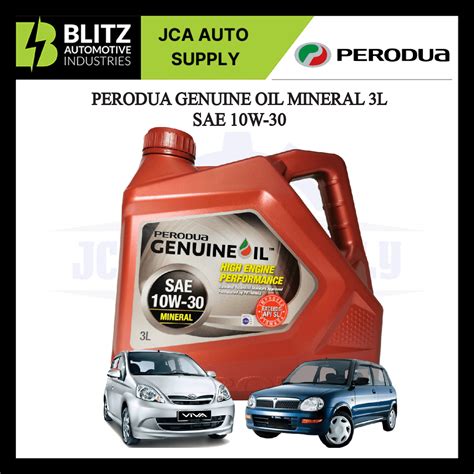 Perodua Mineral Engine Oil Original Sae W L Kelisa Kancil