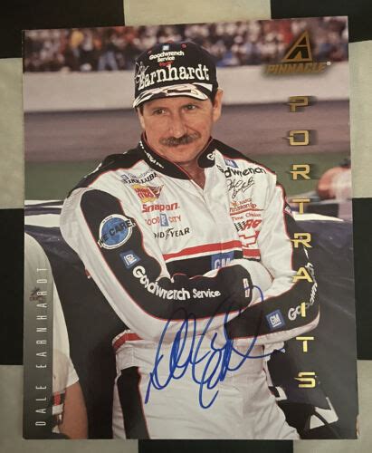 Autographed Dale Earnhardt 3 Pinnacle Portraits 1997 8x10 Jsa