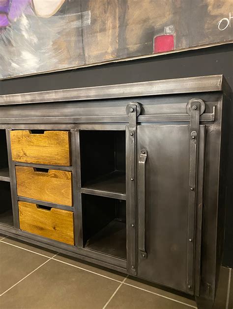 Credenza Stile Industriale Ferro E Legno Acquista In Offerta Sconto 30