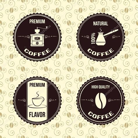 Vintage Coffee Labels Stock Vector Image By Pushkarevskyy 22430375