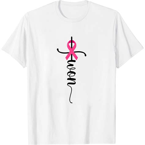 Womens I Won Christian Cross Survivor Pink Ribbon Breast Cancer Short