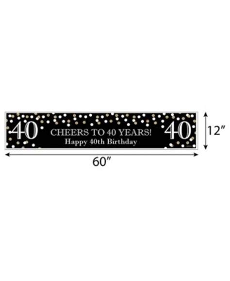 Big Dot Of Happiness Adult 40th Birthday Gold Happy Birthday Decorations Party Banner Mall