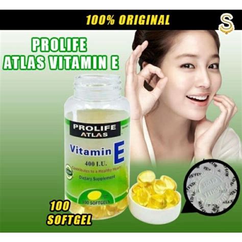 Authentic Prolayf Atlas Vitamin E 100 Softgel Lazada Ph