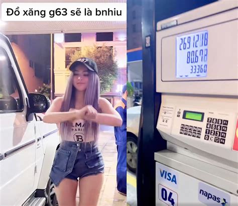 Giá xăng giảm mạnh hot girl siêu xe đổ đầy bình G nhưng gây tranh cãi vì điều này