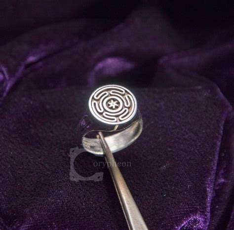 Hecate Sigil Signet Ring 925 Silver Etsy