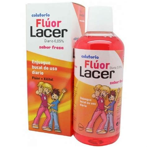 Lacer Colutorio diario con flúor sabor fresa 500 ml