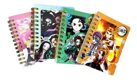 Mini Libretas Anime Pack De Cuatro Kimetsu No Yaiba Mercadolibre