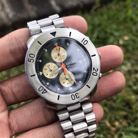 Jual Jam Tangan Vintage Orient Chronograph Quartz Japan Jadul Kuno