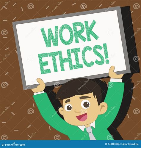 Text Sign Showing Work Ethics Conceptual Photo Principle That Hard