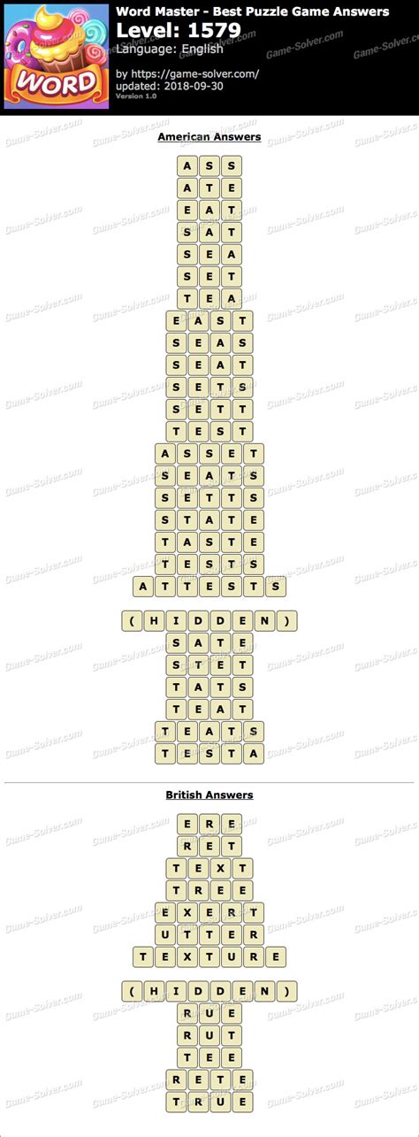 word master  puzzle game level  answers game solver