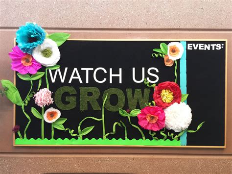 School Bulletin Board Watch Us Grow Flower Bulletin Boards School