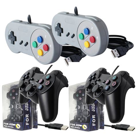 Super Kit 4x Controles USB Joystick Games Retro Computador Raspberry