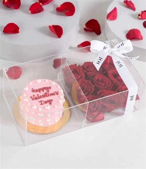 Happy Valentines Day Cake And Roses Bundle In Riyadh Joi Gifts