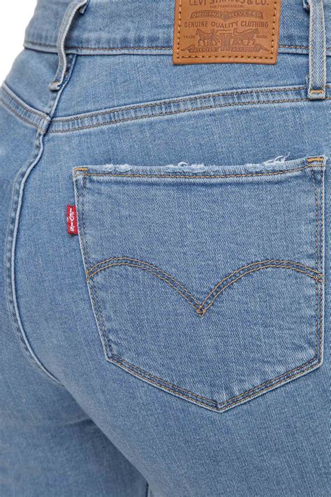 Женские голубые джинсы 724 High Rise Straight Levis 18883 0076