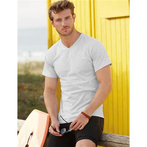 Fruit Of The Loom Men S V Neck T Shirt Plain T Cotton Casual Tee Top