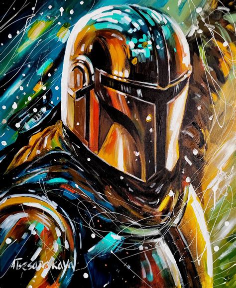 Star wars, Mandalorian - colorful portrait by Aliaksandra Tsesarskaya ...