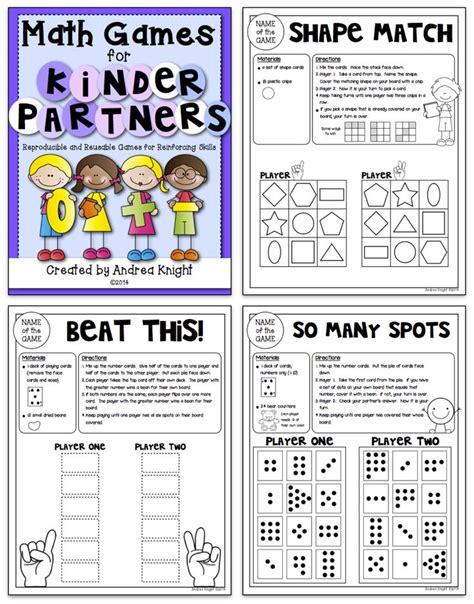 Math Games for Kindergarten | Kindergarten math games, Math board games ...