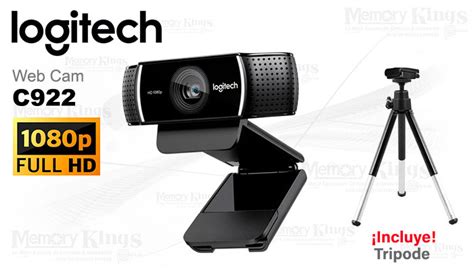 Camara Webcam Logitech C Fhd Stream Con Tripode Memory Kings Lo