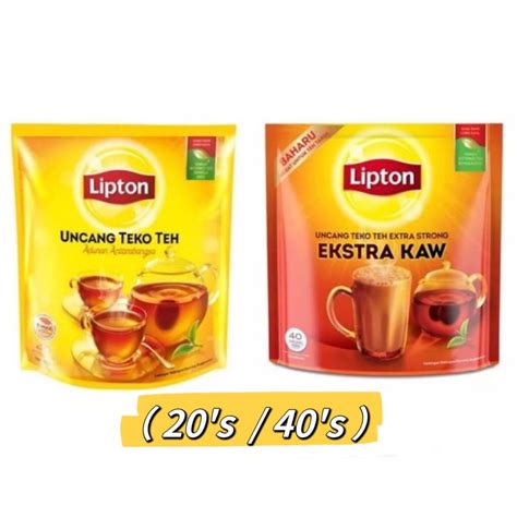 Lipton UNCANG TEKO TEHEXTRA KAW Teapot Sachets 20 40 Sachets