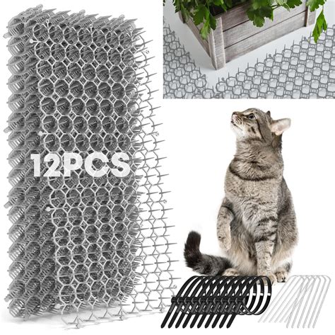 Petfolio 12 Pack Scat Mat for Cats - 16 x 8 Inch Cat Deterrent Mat with ...