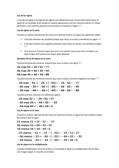 Ley De Signos Division 4