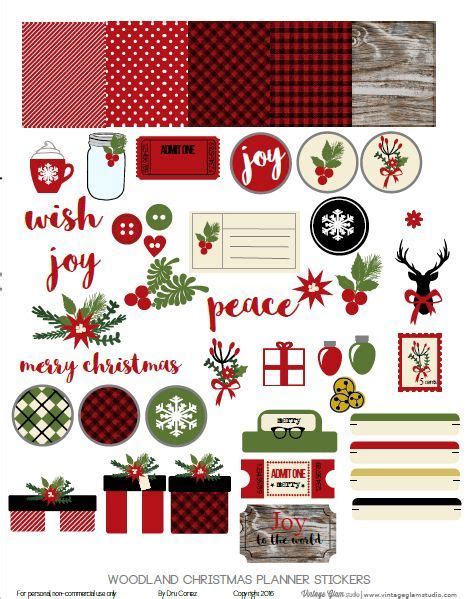 Free Printable Christmas Planner Stickers Printable Templates