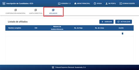 Fomulario de Inscripción Comités Cívicos Ayuda del Portal Web TSE