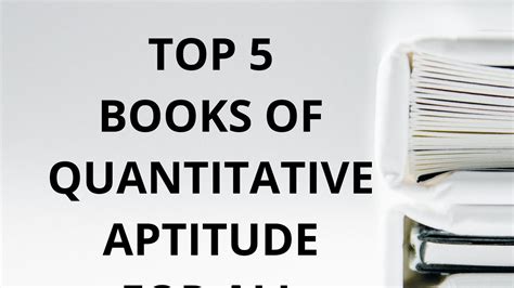 Top Books Of Quantitative Aptitude For Competitive Exams Youtube