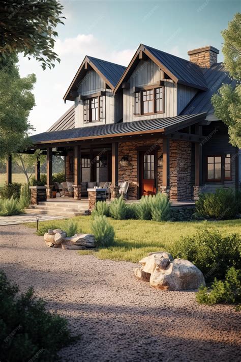 A house in traditional Ranch architectural style with mezzanine