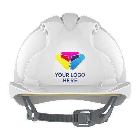JSP EVO2 Branded Safety Helmet Mid Peak Slip Ratchet Vented | White