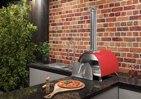 Forno De Pizza Ex A Lenha Pellet Garden Vermelho Churrasqueiras