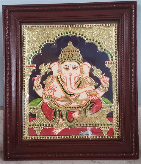 Tanjore Painting-lord Ganesha - Etsy