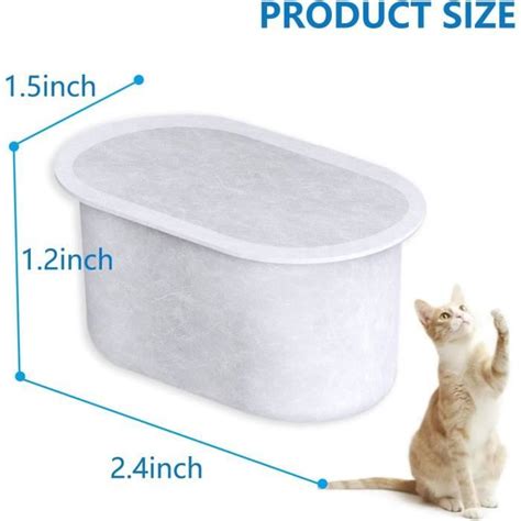 SAMANIJA Lot de 10 filtres à eau de rechange pour chat compatibles