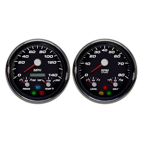 Nvu Performance Series In Dash Analog Gauge Kit Black