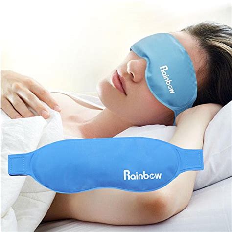 Gel Eye Mask Ice Pack Hot Cold Compress Patch Reusable Sleeping Pad With Strap For Puffy Dry