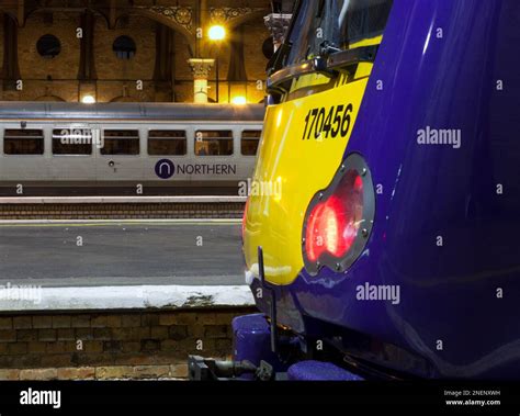 Northern Rail Class 170 And Class 155 Trains At York Railway Station