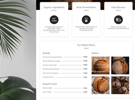 Website design for an artisan bakery by Riya Sirohi on Dribbble