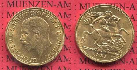 England Great Britain UK Süd Afrika Sovereign Goldmünze England 1931 SA