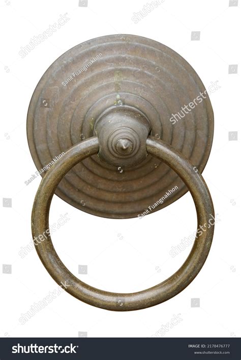 Door Knock Handle Brass Material Vintage Stock Photo 2178476777