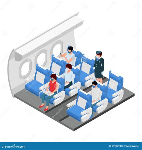 Airport Aircraft Interior Stock Vector Illustration Of Service 219879443