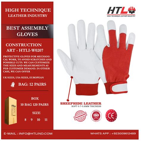Best assembly gloves Manufacturer sialkot Pakistan - High Technique