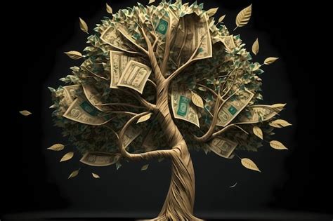 Premium Photo Money Growing On Tree Concept Money Tree Or Cash Tree