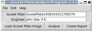 2: Main window at start of Gusset Plate analysis software | Download ...